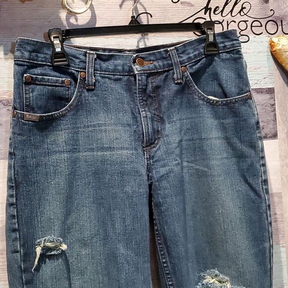 Trashed Distressed "Dream Big" Cruel Girl Slim 9R Denim Jeans Holes OOAK - Picture 6 of 11